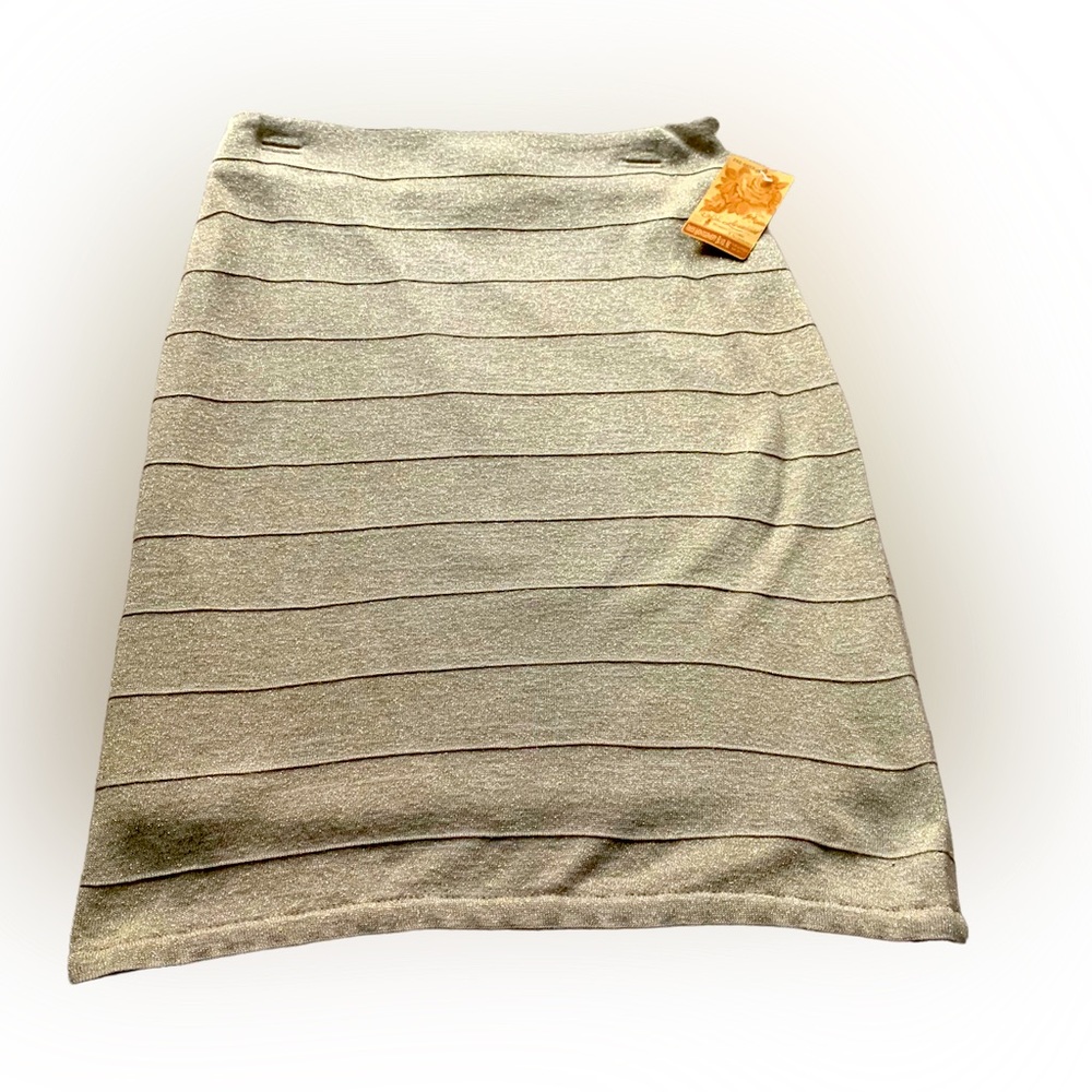 NWT Joseph Ribkoff Slip-on Lined Gold Skirt